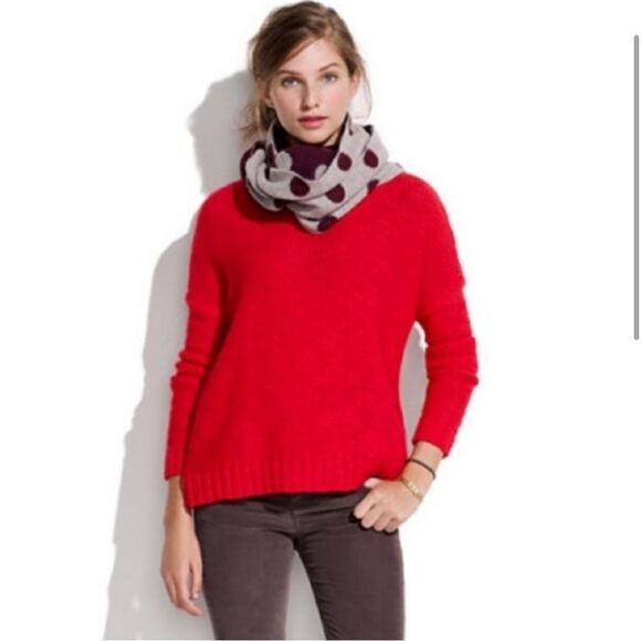 Madewell Sweaters - Wallace by Madewell Dense Knit Red Crew Neck Sweater Size XS